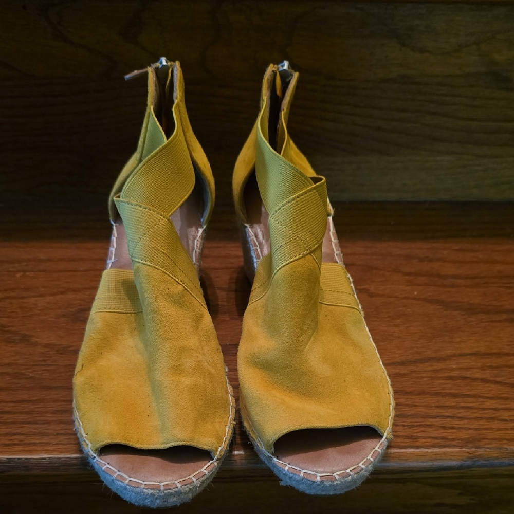 Gentle Souls Yellow Espadrilles Slip-On Shoes